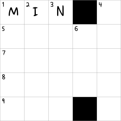 "___ the gap!" (advice for solving this puzzle)