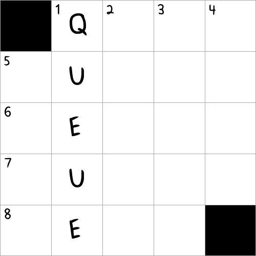 Word pronounced like its first letter (which is followed by four vowels)