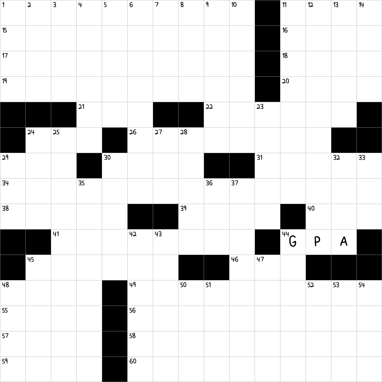Number that stands for letters, in brief
