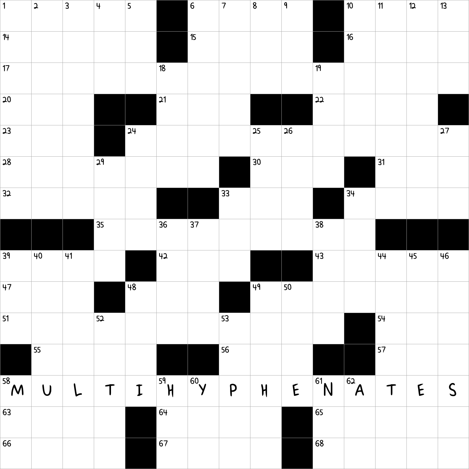 Ones with many talents ... and a hint to 17-, 24-, 35- and 51-Across