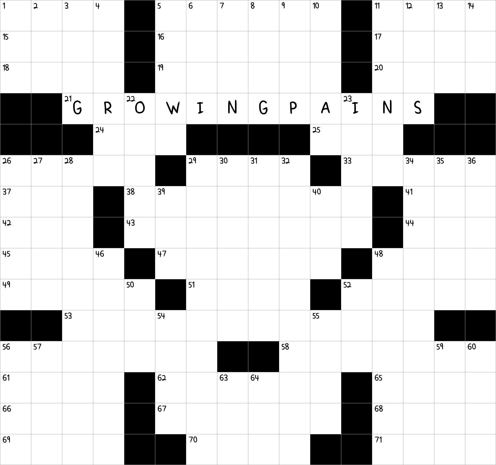 Early struggles for a new enterprise … or a hint to the shaded squares